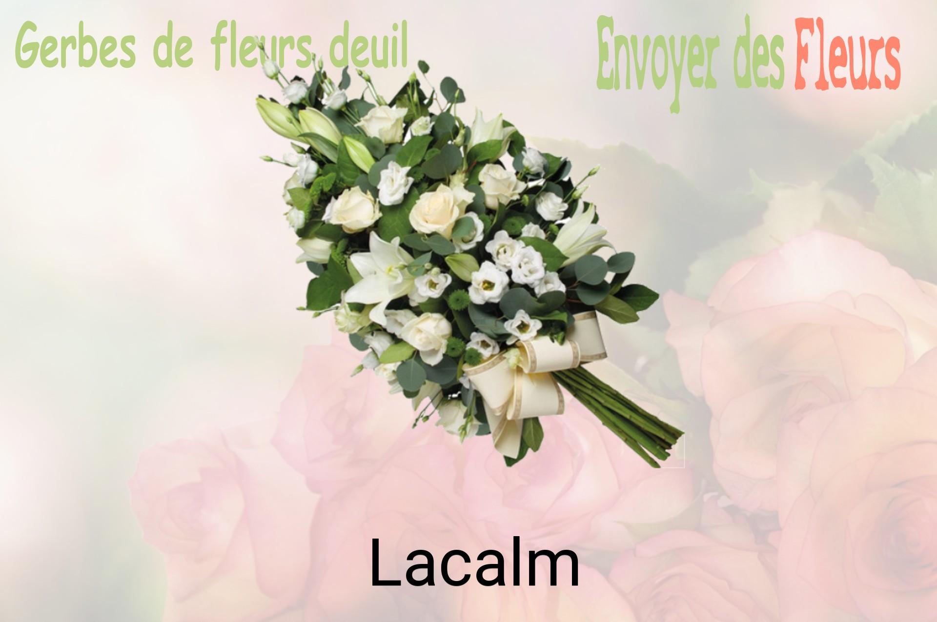 Gerbe de fleurs de deuil livrée à Lacalm